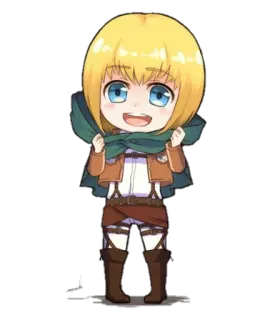 😃 Armin Arlert Attack on Titan Armin Arlert, L'Attaque des Titans, Anime, Manga, Chibi, Personnage, Fanart telegram sticker