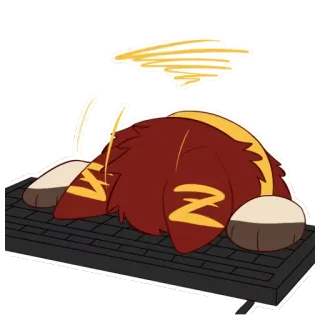 😵 animal, dibujos animados, arte digital, lindo, criatura telegram sticker
