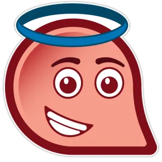 😇 Emoji, Wajah, Senang, Halo telegram sticker