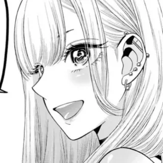 📀 animé, fille, portrait, illustration, manga telegram sticker