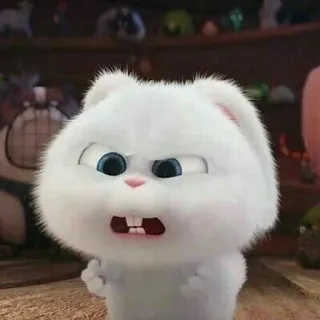 🕊 Snowball The Secret Life of Pets thỏ, dễ thương, thỏ con, động vật, thú cưng, phim telegram sticker