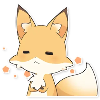 😑 fuchs, tier, niedlich, cartoon, illustration, figur whatsapp sticker