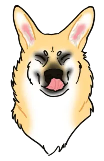 😋 anjing, shiba inu, hewan, peliharaan, imut, kartun, meme telegram sticker