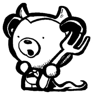 👹 animal, horca, dibujo animado, pegatina, cerdo, personaje telegram sticker