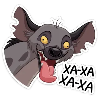😂 Shenzi The Lion King XA-XA XA-XA гиена, мультфильм, злой, смех, смешной telegram sticker