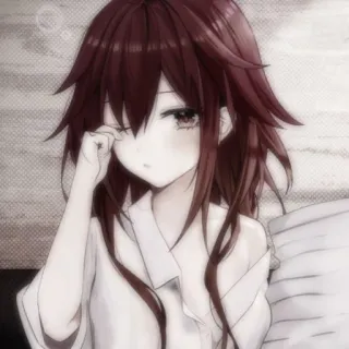 ❤️ anime, dziewczyna, śpiąca, manga, słodka, smutna telegram sticker