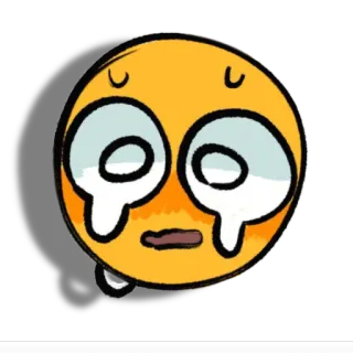 😰 emoji, llorando, triste, suplicando, cara telegram sticker