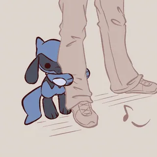 🙈 Riolu Pokemon whatsapp sticker
