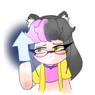 ⬆️ Anime, Lindo, Flecha, Dibujo animado, Ilustración whatsapp sticker