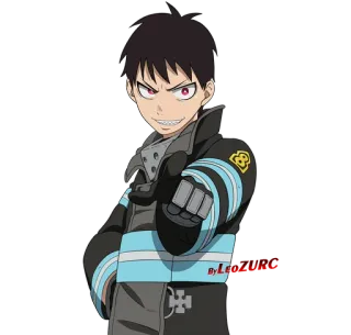 👉 Anime, Personaje, Ilustración, Fire Force, Shinra Kusakabe, Serio, Pelea telegram sticker