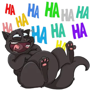 😂 HA HA HA HA HA HA HA HA HA Katze, lachen, lustig, Humor, Cartoon, lol, Freude telegram sticker