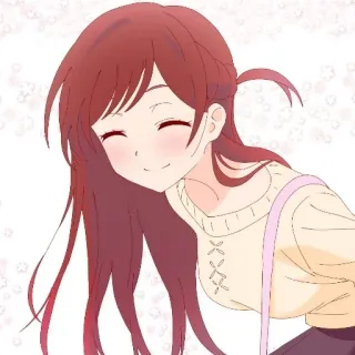 💕 アニメ, 女の子, 笑顔, 幸せ, かわいい telegram sticker