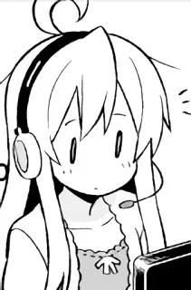 😶 anime, girl, headset, gaming, cute whatsapp sticker