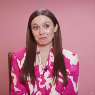 🧚‍♀️ Elizabeth Olsen actress, celebrity, portrait, pink, woman telegram sticker