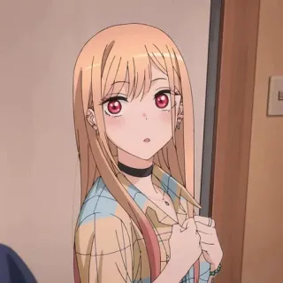 😟 Marin Kitagawa My Dress-Up Darling 动漫, 女孩, 可爱, 装扮, 喜多川海梦 telegram sticker