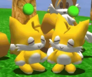 ☺️ Tails Kartun, Binatang, Rubah, Kuning, Tails, Sonic the Hedgehog, Karakter telegram sticker