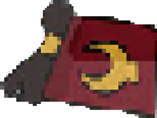 🎩 drapeau, marron, lune, symbole telegram sticker
