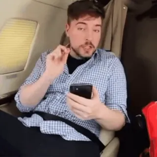 😂 MrBeast youtuber, mrbeast, jimmy, donaldson, influencer telegram sticker