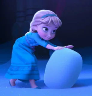 👾 Elsa Frozen Elsa, Frozen, dibujos animados, nieve, niño, animación, invierno telegram sticker