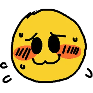 😳 Emoji, Fröhlich, Süß, Ausdruck, Lächeln, Gelb whatsapp sticker
