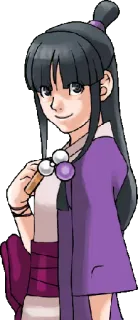 😃 Maya Fey Ace Attorney medium spirytystyczne, Phoenix Wright, Anime, Gra, Słodkie telegram sticker