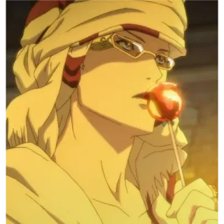 🙂 Anime, Männlich, Lutscher, Brille, Turban whatsapp sticker
