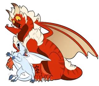 ❤ มังกร, การ์ตูน, แฟนตาซี, สัตว์, ศิลปะ telegram sticker