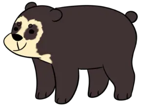 😋 orso, animale, mammifero, cartone animato, carino telegram sticker