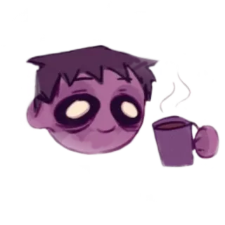 ☕ café, fatigué, sommeil, zombie, boisson, épuisé whatsapp sticker