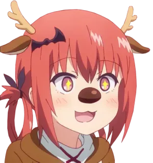 🤩 Satania McDowell Kurumizawa Gabriel Dropout Anime, Jeleń, Słodki, Naklejka, Satania, Gabriel Dropout whatsapp sticker