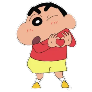 😉 Shin-chan Crayon Shin-chan アニメ, 漫画, キャラクター, ハート, 愛, かわいい telegram sticker