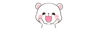 🦋 cute, bear, cartoon, kawaii, animal, happy telegram sticker