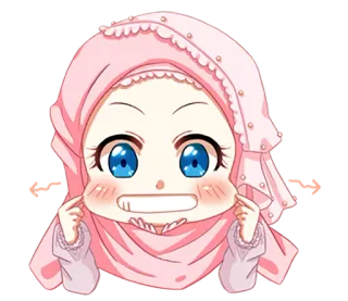 😁 Hiyab, Musulmán, Islam, Chica, Anime, Lindo whatsapp sticker