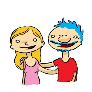 💑 para, kreskówka, ilustracja, postacie, przyjaźń, relacja telegram sticker
