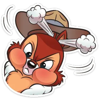 😡 angry, cartoon, chipmunk telegram sticker