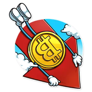 😨 bitcoin, crypto, criptovaluta, moneta, finanza, razzo telegram sticker