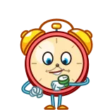 😫 alarm clock, cartoon, time, schedule, clock, early telegram sticker