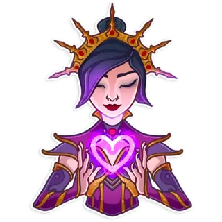❤️ Fantasy, Personaggio, Donna, Cuore, Magia telegram sticker