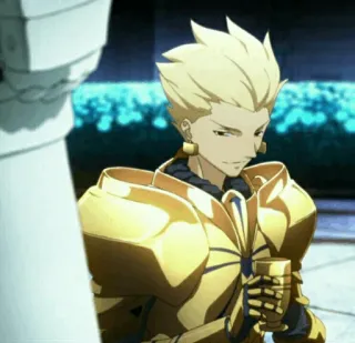 ✨ Gilgamesh Fate/stay night Anime, Złoto, Sługa, Król, Fate telegram sticker