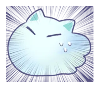 😥 kucing, kawaii, imut, kartun, binatang, stiker whatsapp sticker
