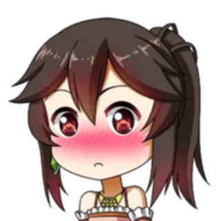 🙁 Anime, Chibi, Mädchen, Süß, Manga, Erröten whatsapp sticker