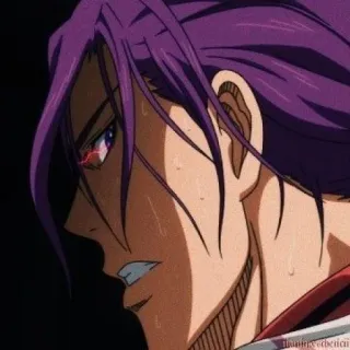 💜 anime, arrabbiato, sudore, occhi rossi telegram sticker