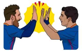 😋 soccer, high five, team, celebration, sport telegram sticker