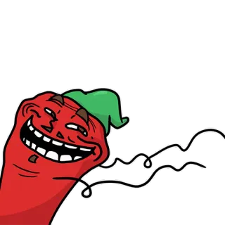 🤩 후추, 밈, 트롤페이스, 이모티콘, 빨간 고추, 음식, 채소 telegram sticker