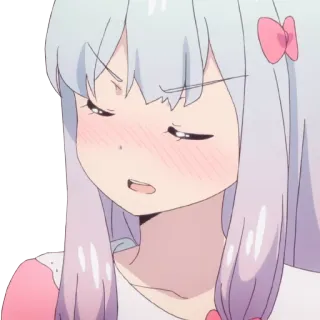 👩 动漫, 女孩, 脸红, 可爱, 卡通 telegram sticker