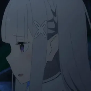 🤍 Emilia Re:Zero Anime, Re Zero, Emilia, Waifu, Sticker telegram sticker