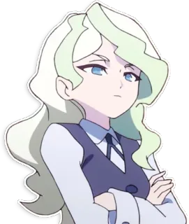 😜 Diana Cavendish Little Witch Academia Anime, Ragazza, Strega, Magia, Carino, Cartone animato, Diana Cavendish whatsapp sticker