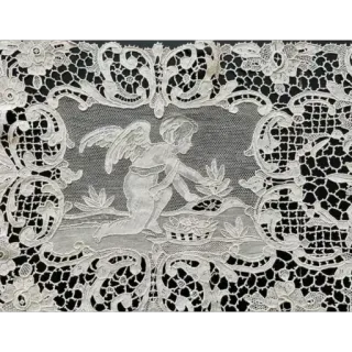 🦢 cupid lace, cupid, cherub, vintage, fabric, needlework, embroidery, angel telegram sticker