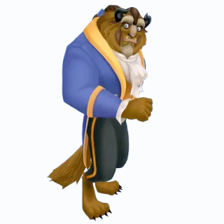 💪 Beast Beauty and the Beast Fera, A Bela e a Fera, Disney, Desenho animado, Personagem telegram sticker
