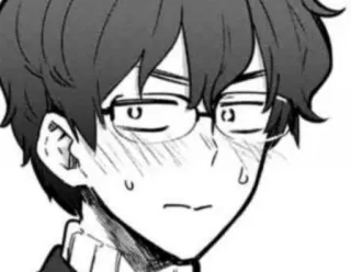 😠 Anime, Manga, Brille, Erröten, Verlegen telegram sticker